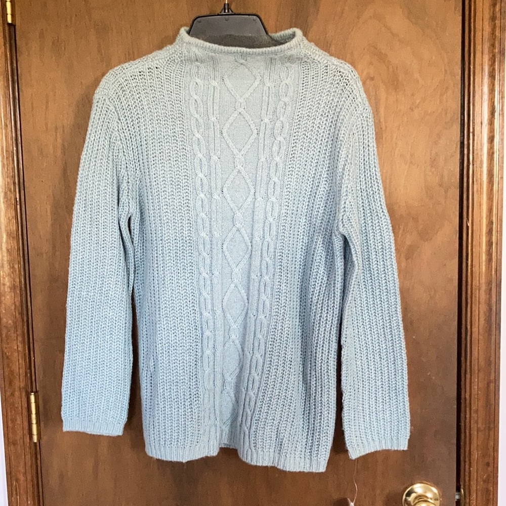 Y2K Vintage pastel blue pullover sweater 6% wool 5% mohair - Picture 14 of 17